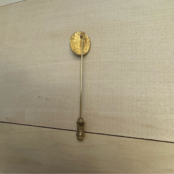 Vintage Dragons Breath Stickpin Golden Jelly Opal Victorian Raised Relief - Picture 7 of 10